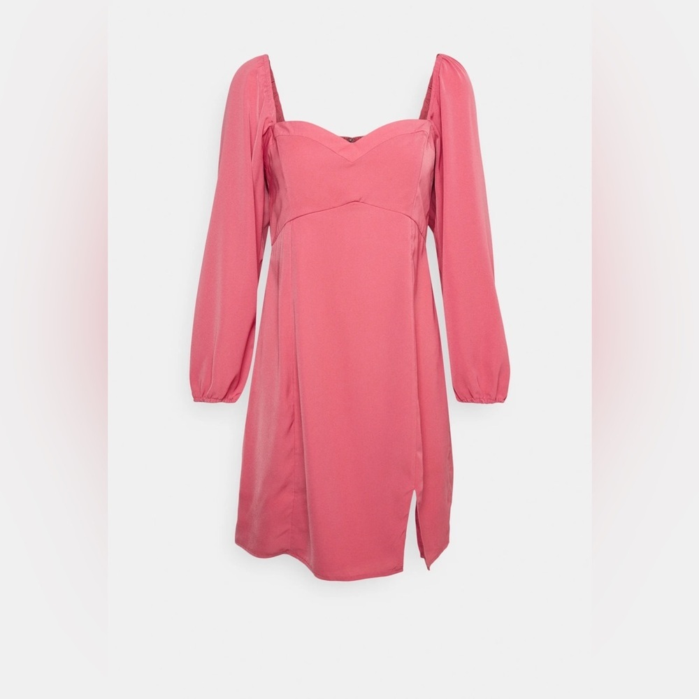 NWT Abercrombie & Fitch Pink Long Sleeve Corset Seamed Mini Dress Coquette MT